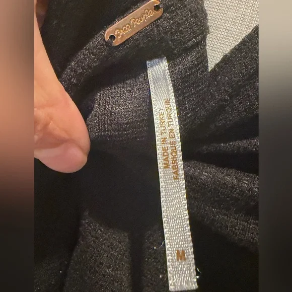 Free people Black One-Shoulder Dress with Bow - Picture 6 of 8